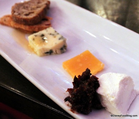 Cheese plate appetizer at Cinderella's Royal Table