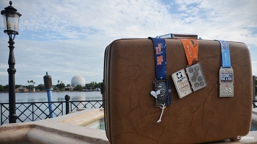 Travel-themed medals for this year's Wine & Dine Half Marathon Weekend