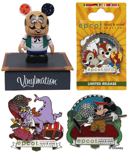 2012 Food & Wine Festival Pins and Vinylmation