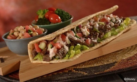 Kabob Flatbread Sandwich from Harambe Marketplace