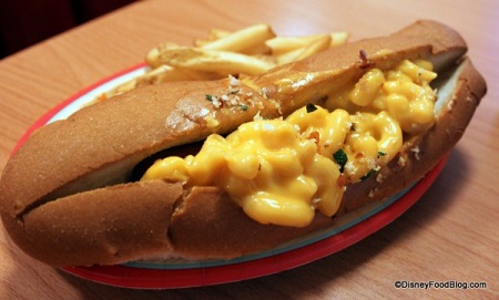 Mac and cheese hot dog