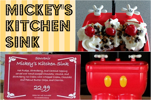 mickey mouse kitchen sink sundae