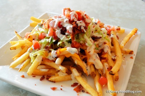 Loaded Plaza Fries at The Plaza Restaurant in the Magic Kingdom