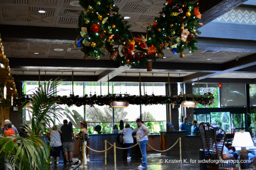 Colorful Garlands Over Check-In