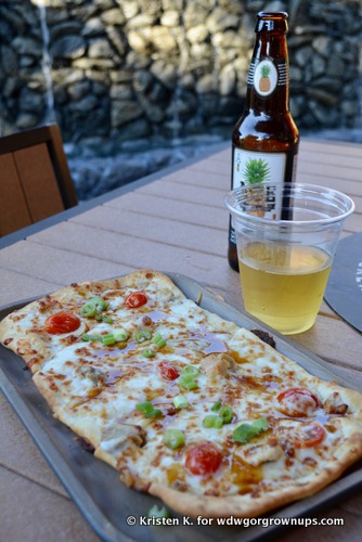 Thai Chicken Flat Bread and Pineapple Cider