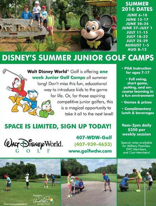 Golf Camp flyer