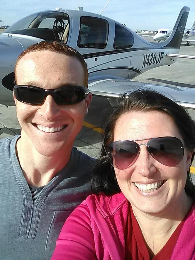my amazing pilot friend and his tiny plane