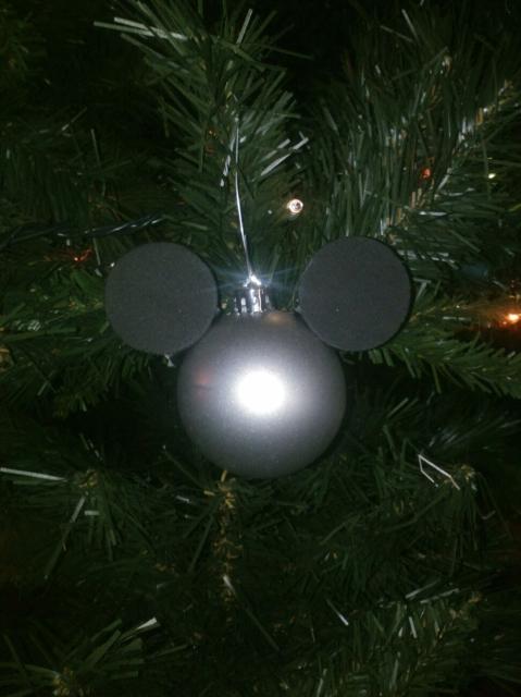 Homemade mickey ornaments