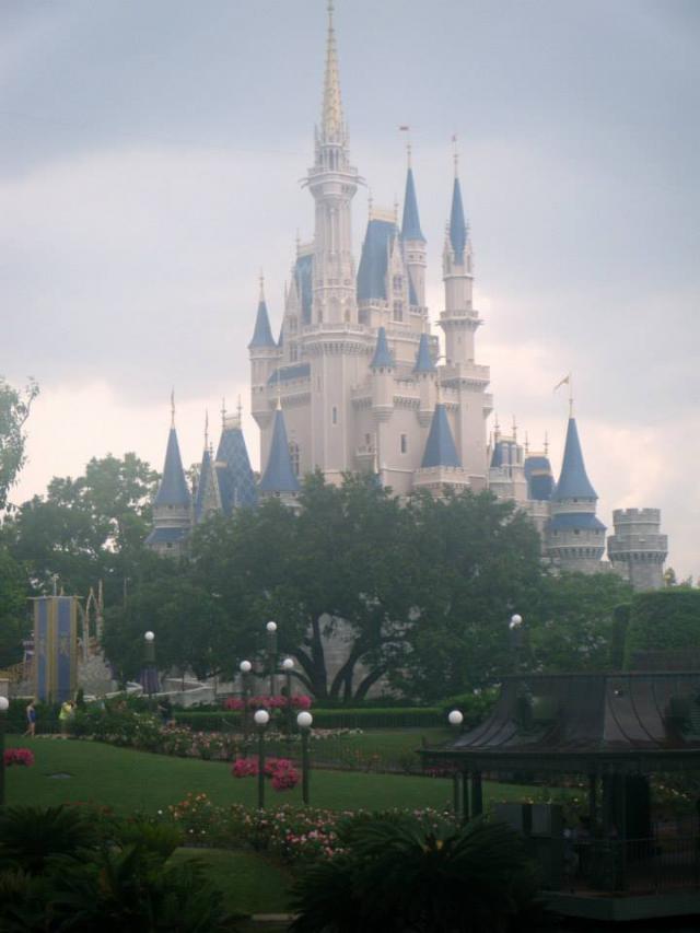 Castle in the rain