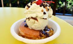 Doughnut Sundae at the Main Street Plaza Ice Cream Parlor