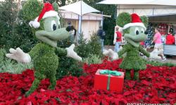 Holiday decorations at Epcot and Magic Kingdom