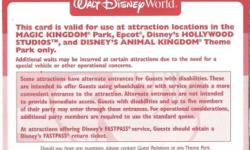 Walt Disney World Guest Assistance Cards