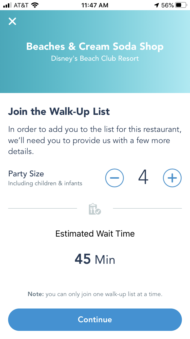 Join The Walk-up List