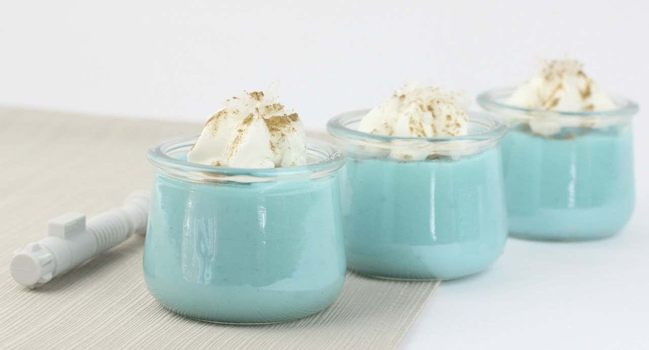 Make Blue Milk Pudding