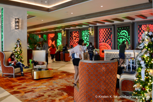 Coronado Springs Lobby With Seasonal Lights