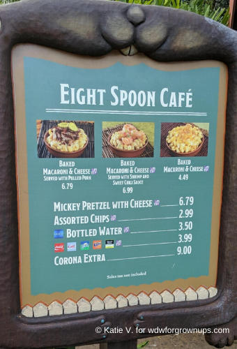 Eight Spoon Cafe Menu