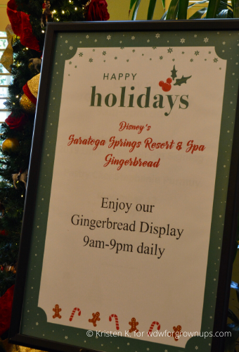 Saratoga Springs First Gingerbread Display